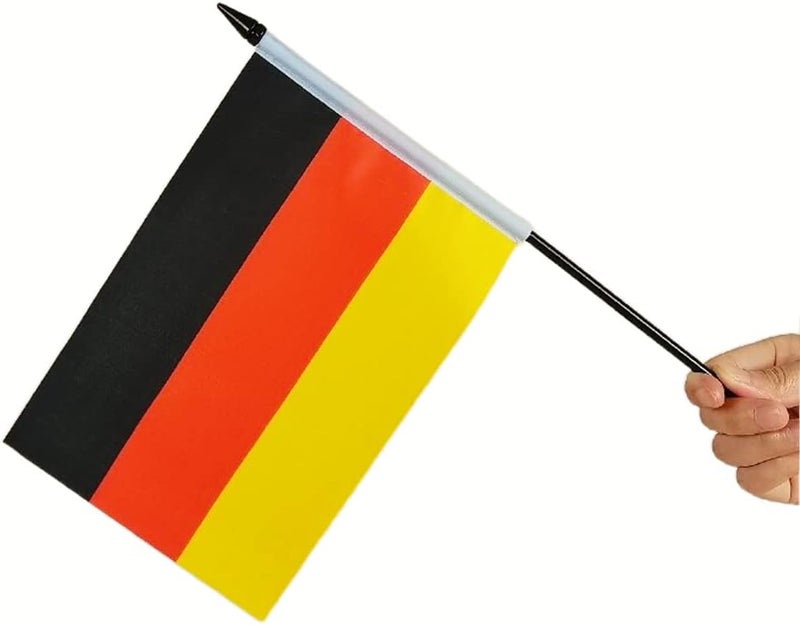 Zigvert US American & Germany Friendship Table Flag, German USA Desk Flag, German Flags For Room Display,American & German Twin Desk Flag Set-Miniature American & German Combination Flag - Image 3